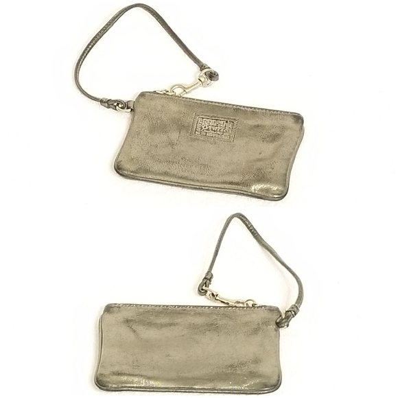 💯 Authentic Coach Poppy Gunmetal Wristlet 46479 - Picture 3 of 4